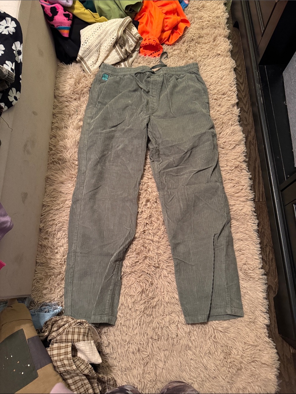 Women’s Olive Green Corduroy Pants